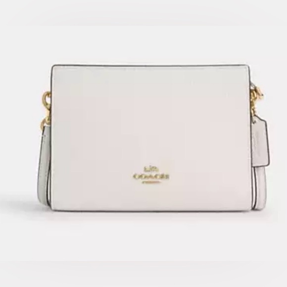 Coach Handbags - 🌸 Coach NWT Chalk Pebbled Leather Slim Crossbody Bag with Gold Hardware